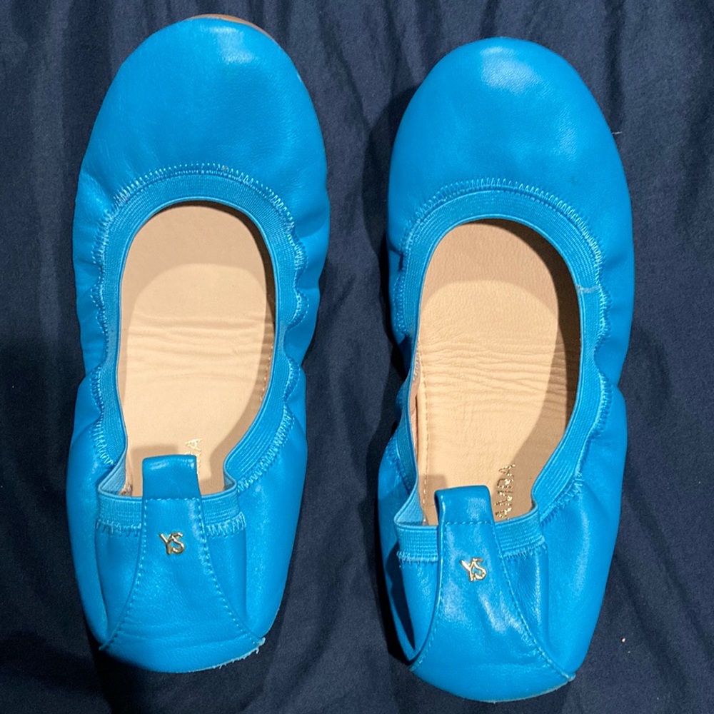 Yosi Samra Cerulean Blue Ballet Flats Size 9